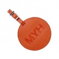 Round Leather Luggage Tag